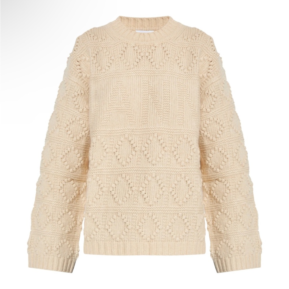 Ganni intarsia-logo sweater